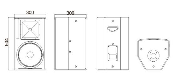 BERKATU柏卡圖D10 二分頻10寸全頻音箱平面圖 BERKATU柏卡圖D10 二分頻10寸全頻音箱平面圖