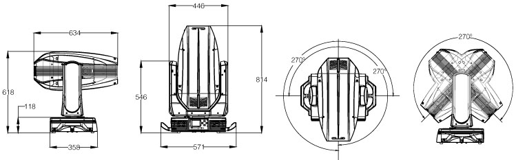 搖頭圖案燈燈體尺寸 搖頭圖案燈燈體尺寸